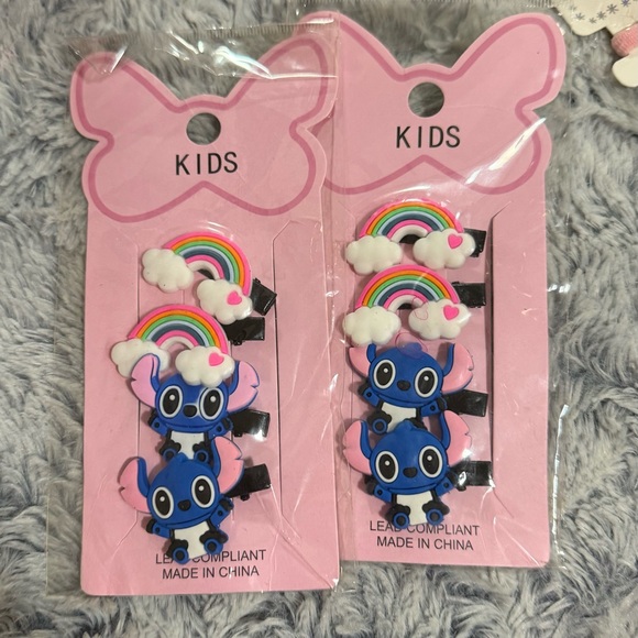 kit rainbow an cartoon hair clip Other - Colorful Cartoon Hair Clips Set